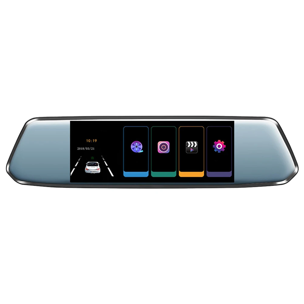 1080P 7 дюймов широкоугольная двойная Автомобильная камера Dash Cam Автомобильный видеорегистратор заднее зеркало рекордер машина, автомобиль резервная камера заднего вида A20