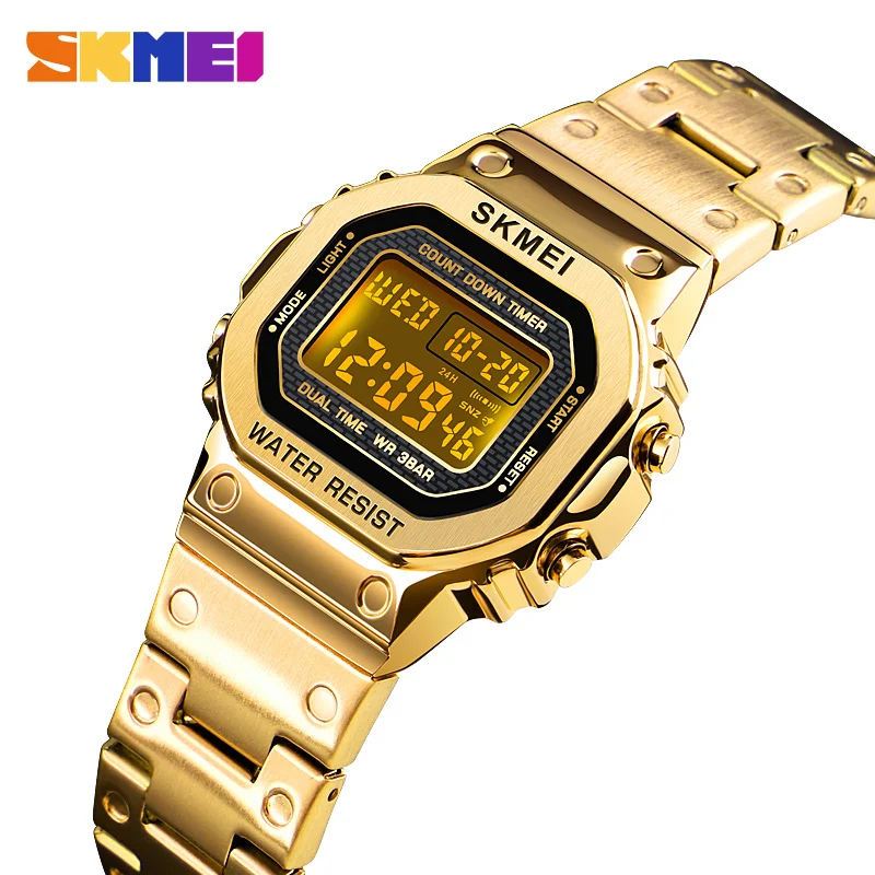 SKMEI женские цифровые часы модные спортивные наручные часы Секундомер хронограф водонепроницаемый браслет женская одежда часы будильник