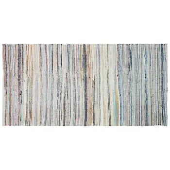

Handmade Multicolor Vintage English Striped Rug Area Rug 164x325 Cm-5'5''X10'8''