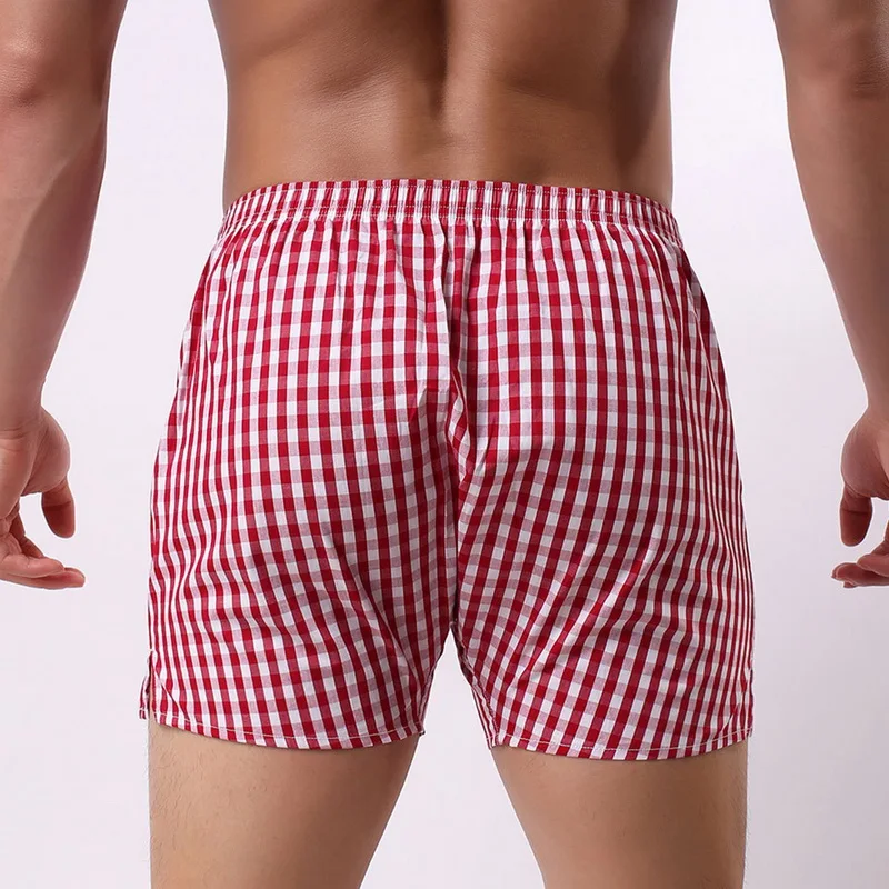 High Quality Underpants Boxers Brand Men's Boxer Home Shorts Classic Plaid Combed Male Loose Breathable Oversize Family Panties High Quality Underpants Boxers Brand Men's Boxer Home Shorts Classic Plaid Combed Male Loose Breathable Oversize Family Panties