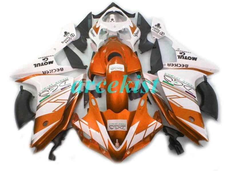 4 подарки ABS прессформы Мотоцикл Обтекатели подходит для Yamaha YZF-1000-R1 2007 2008 07 08 обтекатель кузова набор на заказ Оранжевый - Цвет: same photo show