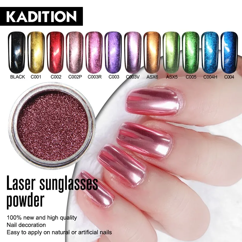 

KADITION New Chrome UV Gel Polishing Pigment Dust Decoration Manicure Nail Mirror Glitter Powder Metallic Color Nail Art