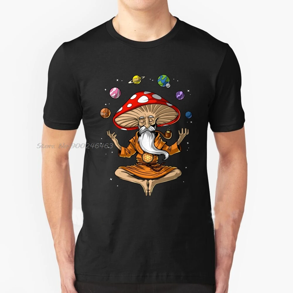 Magic Mushroom Buddha Streetwear Funny Black Clothing Mens T shirt Tops Tees Hippie Shrooms Psychedelic Magic Mushrooms tshirt