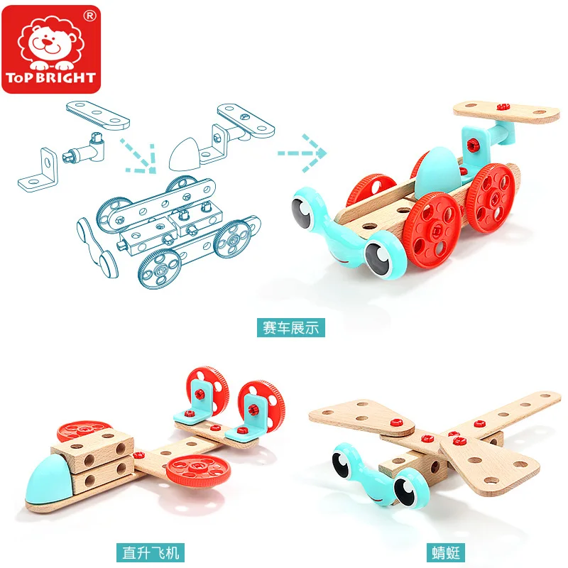 

TOPBRIGHT Children Nut Combination Disassembly Toolbox Twist Screw Disassembly Assembly Baby Hands-on Educational Toy
