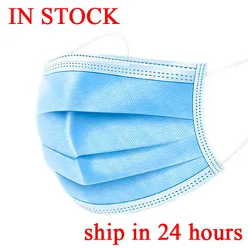

10pcs/50pcs/100pcs Black Mask Disposable Non Wove 3 Layer Ply Filter Mask Mouth Face Mask Breathable Earloops Masks Adult
