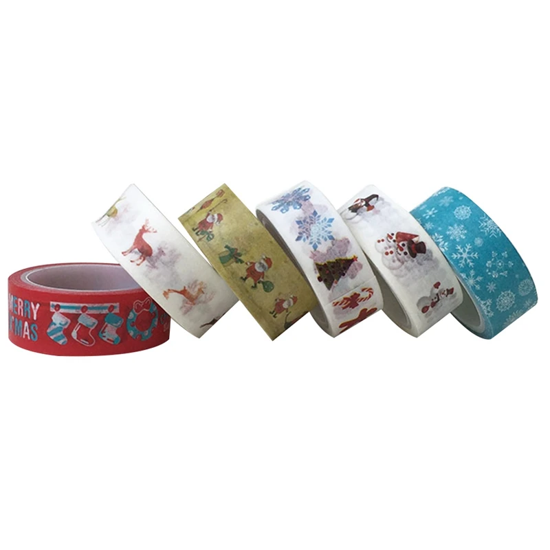 1,5 см* 5 м Декоративный Рождественский скотч Набор сделай сам клейкая лента для скрапбукинга маскирующая лента школьные офисные принадлежности