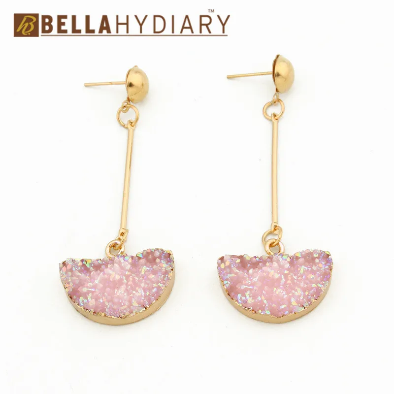 3druzy earrings jewelry Ohrringe bijoux earings earring earing pendientes brinco big earrings vintage jewelry wedding earrings geometric earrings long earrings gifts for women resin earrings korean earrings