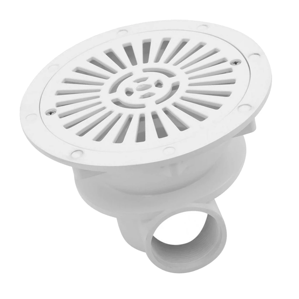 

White Main Drain Suction Cover Plate For In-Ground Swimming Pools