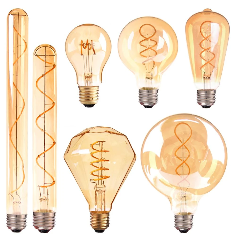 instinct Overleving goud E27 Led Bulb 220v Dimmable Vintage Spiral Led Filament Light Bulb A19 4w  Retro Incandescent Decoration Led Lighting Lamp Ampoule - Led Bulbs & Tubes  - AliExpress