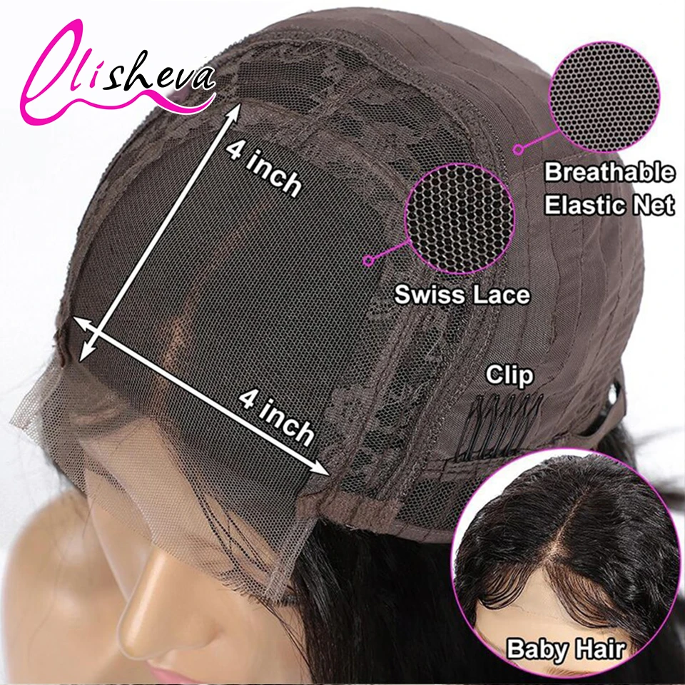 Peruca de Cabelo Peruca do Laço para as Mulheres Onda do Corpo Dianteira do Laço Perucas de Cabelo Frontal do Laço Destaque Humano Peruca Arrancadas 13x4 4x4 Fechamento Pré 4 High Quality Apliques e perucas