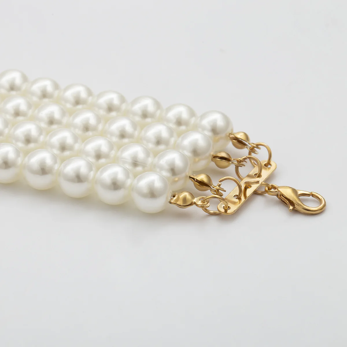 Europe And America Cross Border Accessories Cool Versatile Geometry Beaded Bracelet Necklace Simple Multilayer Pearl Special Sha