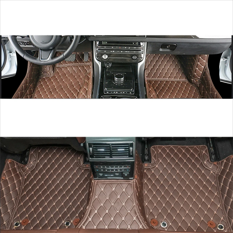 leather car floor mats for jaguar xf 2007 2020 x250 x260 2019 2018 2017