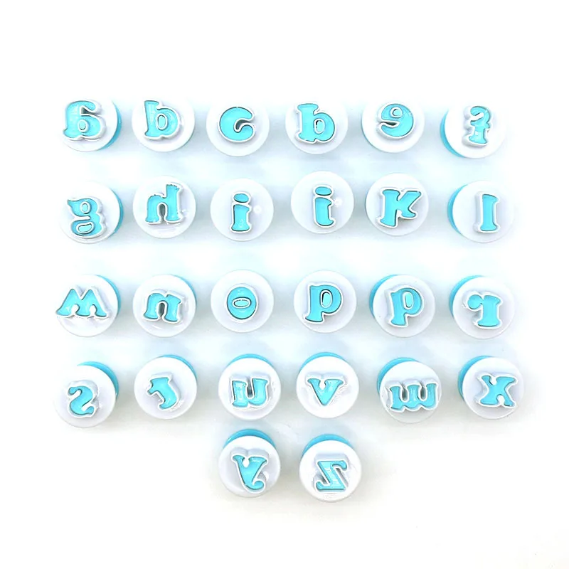 

26pcs uppercase lowercase English alphabet spring cookie mold fondant decorative printing pressure cutting die baking mold