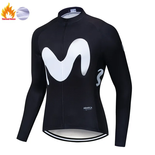 Ropa ciclismo велосипедная Футболка мужская быстросохнущая Топ с длинным рукавом Зимняя Теплая Флисовая велосипедная рубашка Спортивная одежда для гонок и велосипеда - Цвет: 3