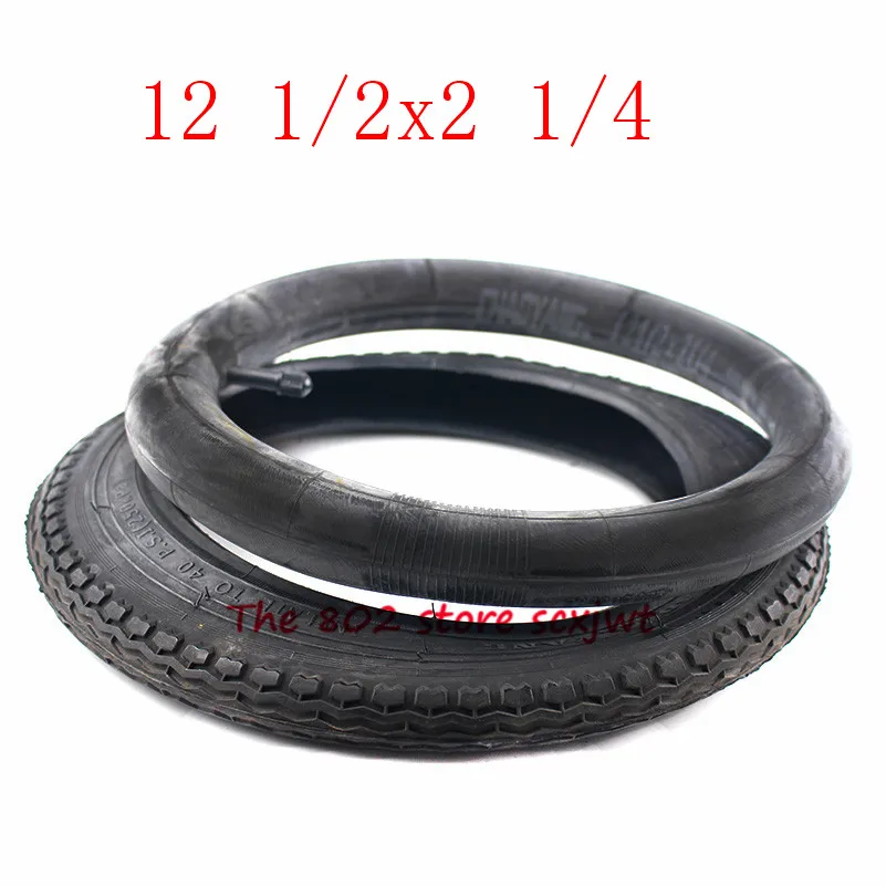 Высококачественная шина 12 1/2X2 1/4(62-203) подходит для многих газовых электрических скутеров 12-дюймовая камерная шина для ST1201 ST1202 e-Bike 12 1/2*2 1/4 - Цвет: inner and outer tire