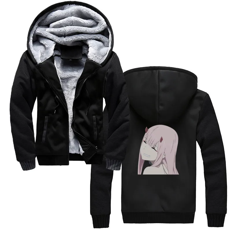 Darling In The Franxx 2 мужские толстовки с принтом Мужские зимние Утепленные толстовки Harajuku - Цвет: 2