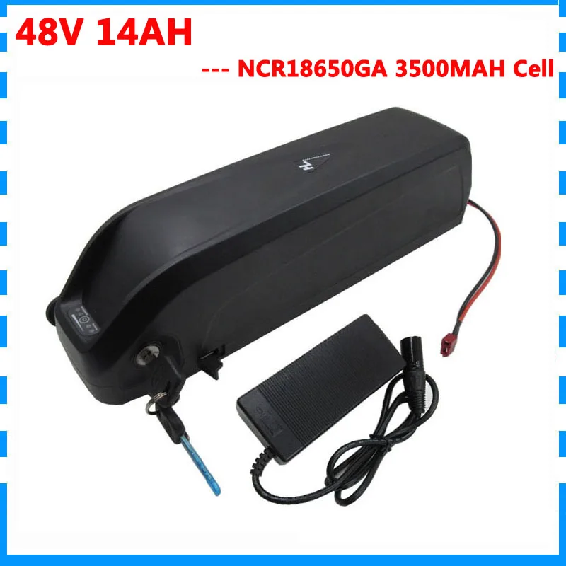 1000W 48 V мощный 14Ah Хайлун литий-ионная аккумуляторная батарея для зарядки Ноута и сотового телефона 48 V электрический велосипед батареи использовать sanyo 18650GA 3500 мАч клетки таможенный сбор