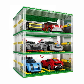 

Technic serise Three layers Garage Famous Supercar Speed Champions Race Racing Car Sports Building Blocks Bricks Sets Kits Model