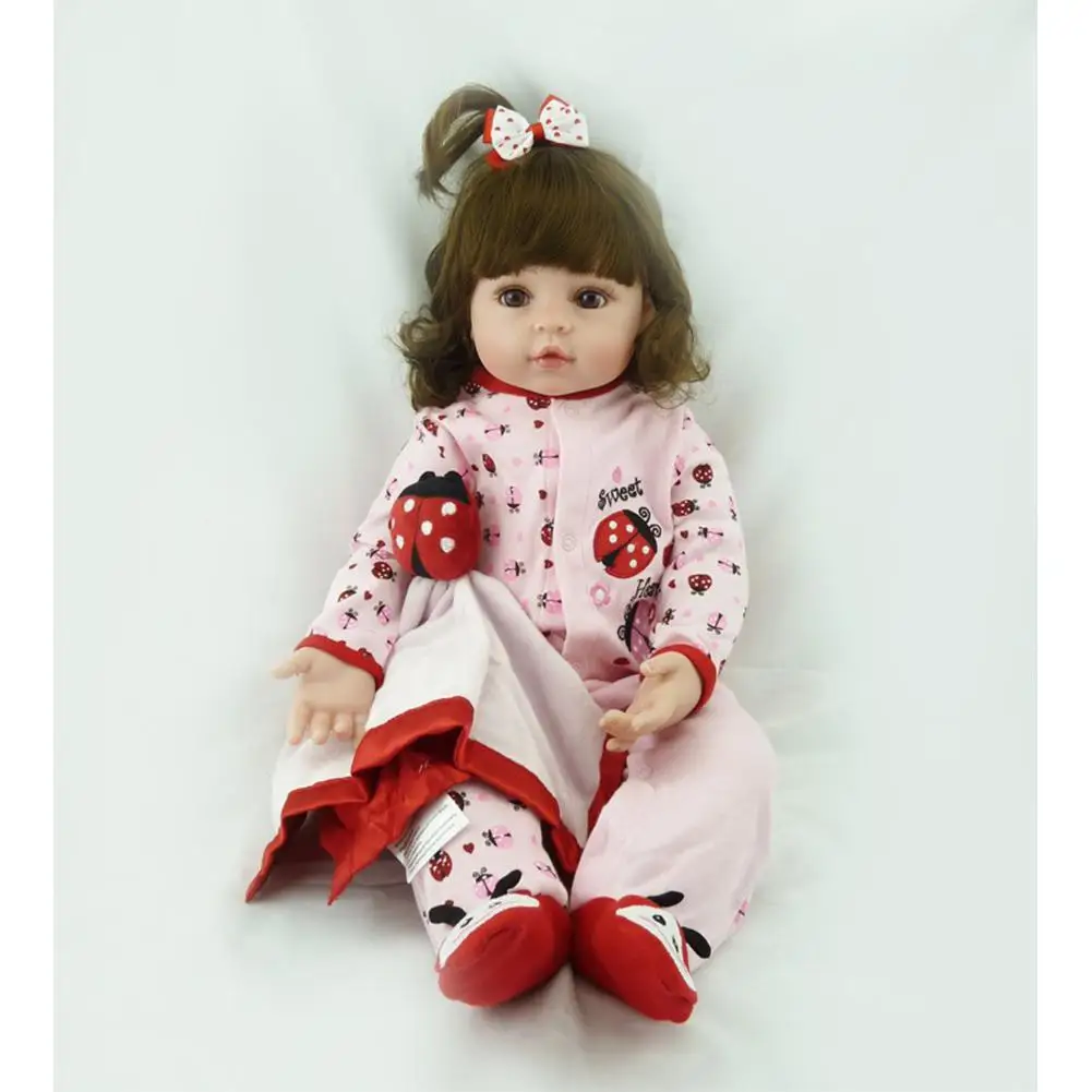 

19Inches Soft Silicone Reborn Baby Dolls Toy for Christmas Kids Girls Supplies Comfort Supplies Doll Toys