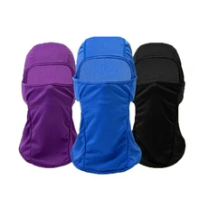 1 шт., однотонная дышащая летняя крутая Балаклава, лицевая маска для мужчин и женщин, унисекс, уличная велосипедная маска, черная маска, крышка для головы