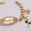 customize any name muslim Stainless Steel baby child Bangles bracelets 3