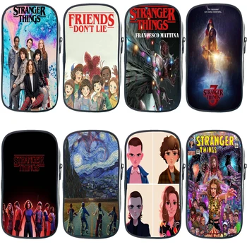 

Stranger Things Pencil Bag for Boys Girls Make Up Bags Primary School Supplies Cosmetic Case Large Capacity Storage Bags Purse