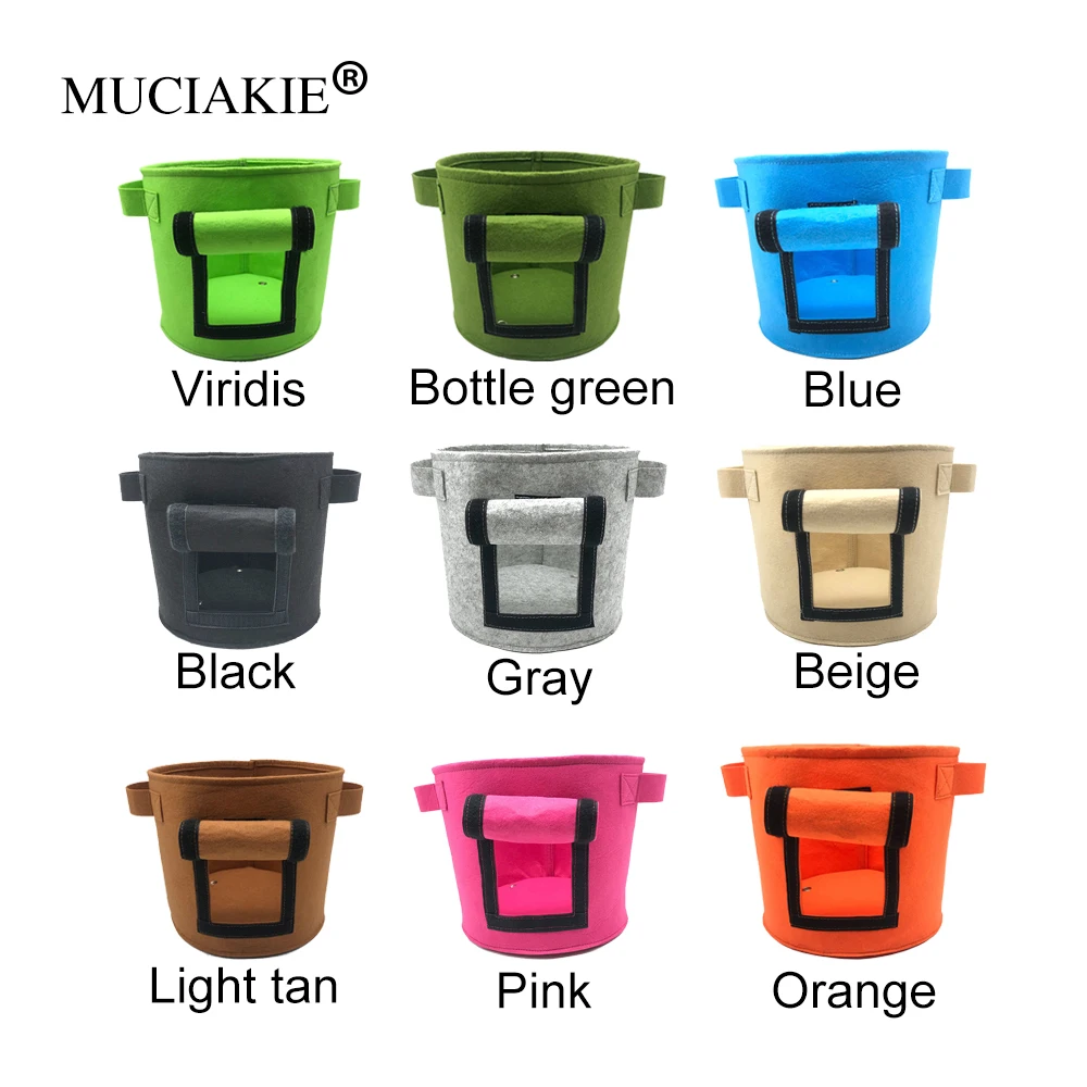 MUCIAKIE 2 шт. 23x26 см сад выращивание картофеля мешок горшок для выращивания овощей сумки с ручками и доступа клапаном для картофеля