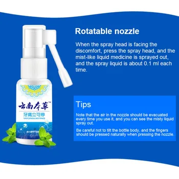 

Pain Relief Herbal Toothache Oral Spray Dental Tooth Prevent Toothache Antibacterial Mouth Clean Spray