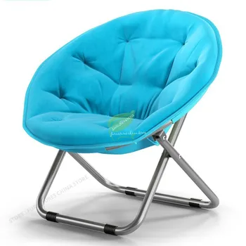 

Green Adult Moon Chair Chaise Lounge Folding Lunch Break Corduroy Lazy Sofa Sofa Balcony Backrest Modern