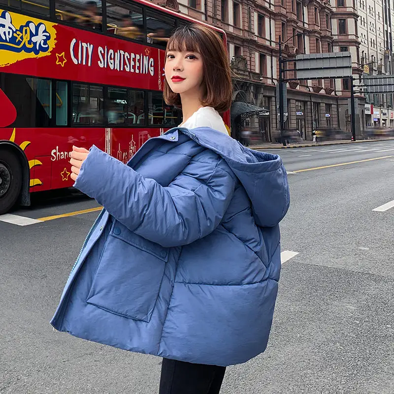 

Autumn Winter Jacket Women Parkas Loose Warm Down Cotton Coat Female Thicken Casual Womens Winter Coats Padded Outerwear Q1897