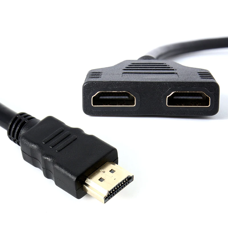 Кабель HDMI папа Мама сплиттер hdmi адаптер 1 в 2 выхода конвертер видеокабели