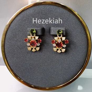 

Hezekiah Flower earrings high quality Aristocratic temperament ladies earrings Prom party earrings