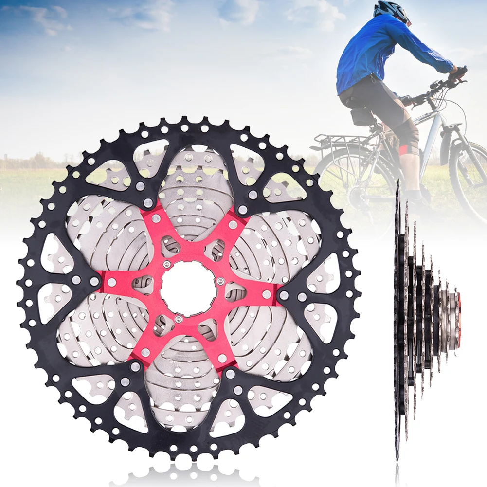 

Bike Cassette Plated-Steel 8-Speed 11-42T Bicycle Steel Flywheel for MTBs Road Bikes Bicycle Cassette Sprockets Accessories