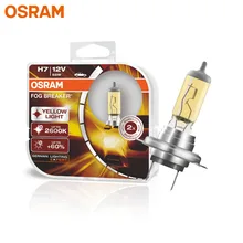 OSRAM H7 желтый 62210FBR галогенный противотуманный фонарь 12 В 55 Вт Автомобильная оригинальная фара 2600K свет+ 60% ярче подлинные авто лампы, пара