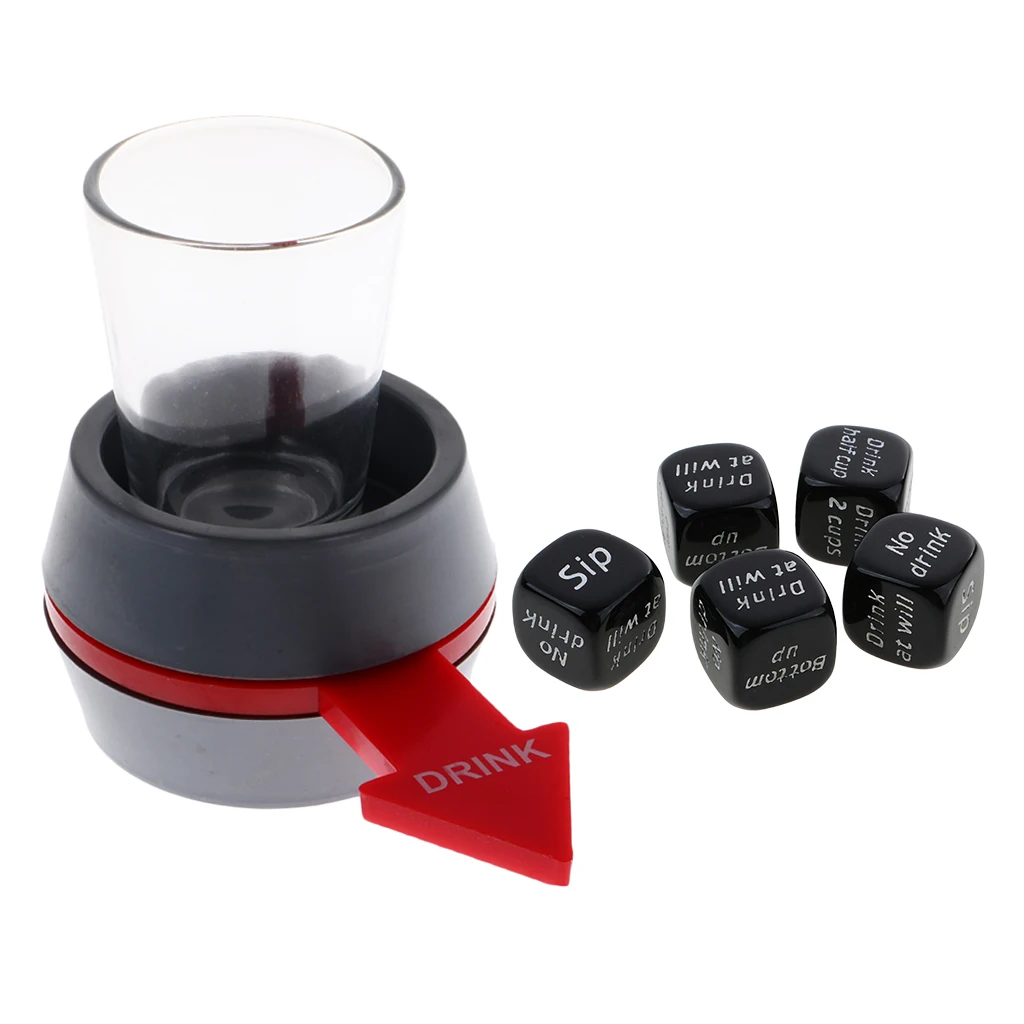 Вечерние игры для питья кости+ игра для питья рюмка Spin the Shot Kit Fun