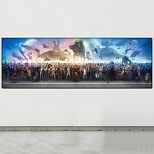 

Disney Star Wars Fine Art Panorama Poster And Print Marvel Avengers All Superhero Canvas Painting Large Wall Art Home Decoration