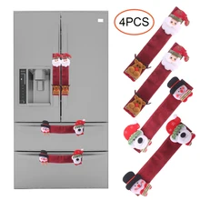 4 шт. ручка холодильника крышки Рождественская Микроволновая печь Посудомоечная машина дверная ручка Крышка печи противоскользящая Пылезащитная ручка Крышка