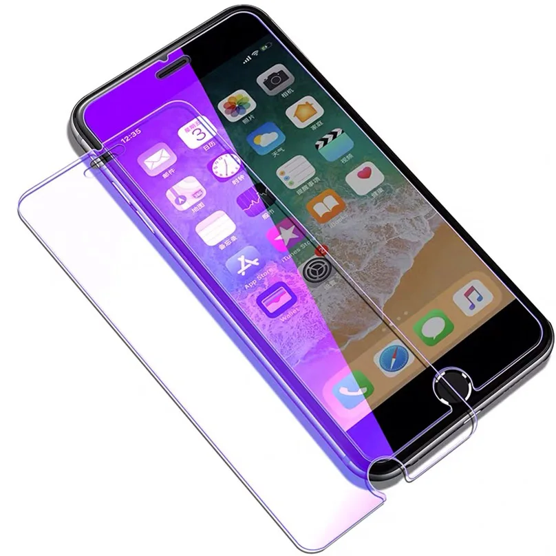 Закаленное стекло с защитой от синего света для Iphone 11 Pro Xs Max X Xr 7 8 6s 6 Plus 5 Se защита