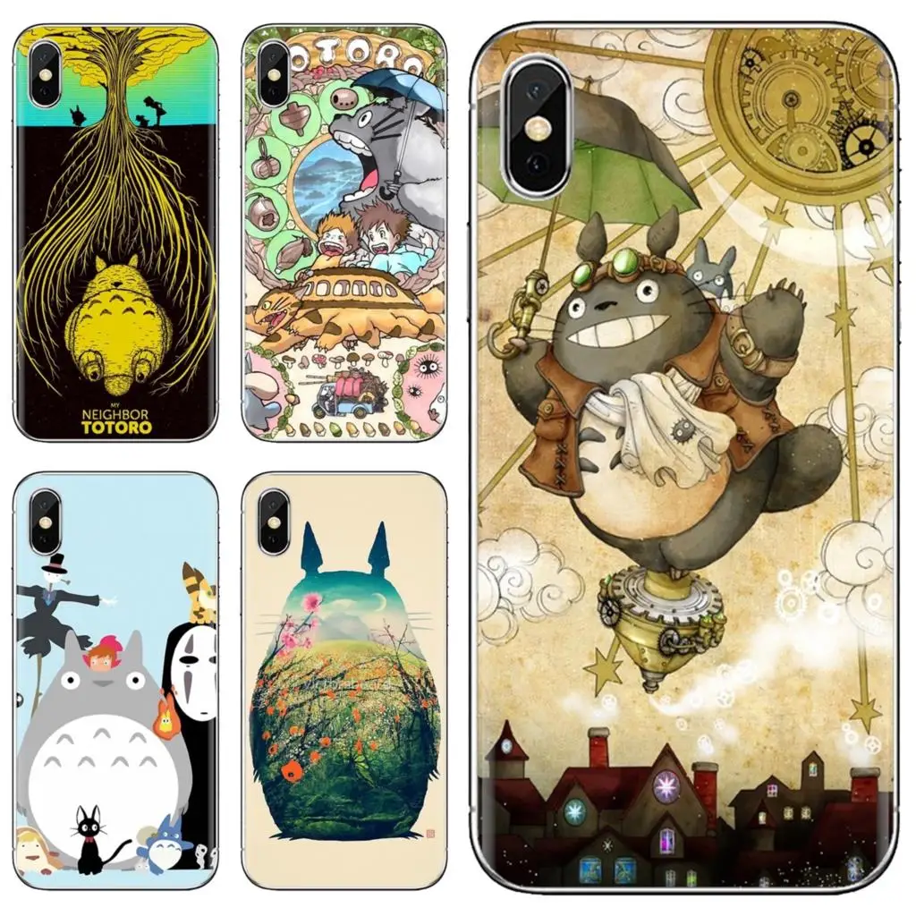 Мягкий силиконовый чехол для Xiaomi Mi A1 A2 A3 5X 6X 8 9t Lite SE Pro Max Mix 1 2 3 2S Totoro Mononoke Studio Ghibli anime