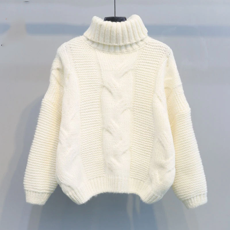 Womens Sweaters Turtleneck Sweater Women Autumn Winter Casual Short Sweater Knitted Pullovers Sweater Female Pull Femme