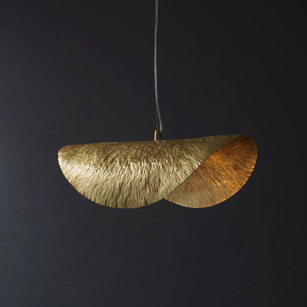 ECOLIGHT America Copper Pendant Light for Dining Room Bar Shop Creative Hanging Lamp Decoration Lighting 18.2 Inches