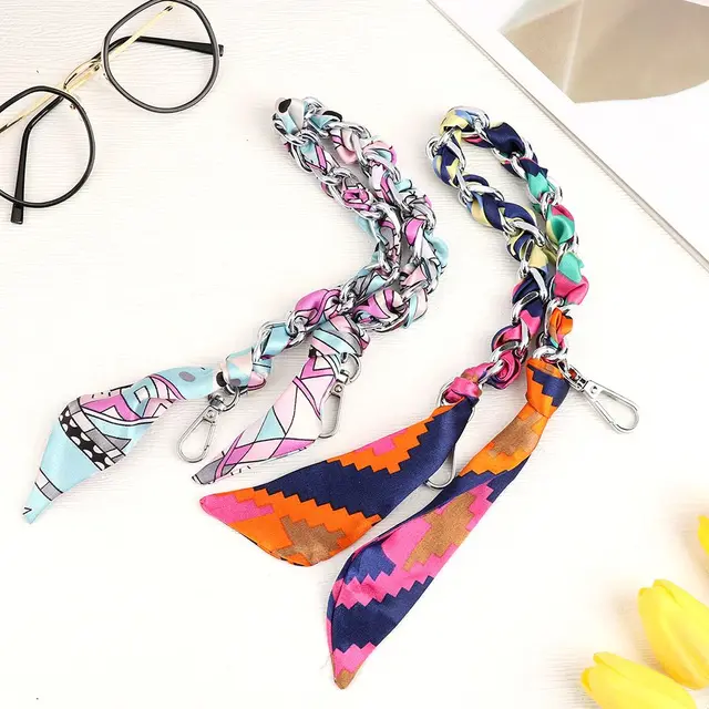 32CM Silk Scarf Bag Chain Bag Strap Replacement Belt Bag Handle Silk Scarf  Strap Women Shoulder Bag DIY Chain Accessories - AliExpress