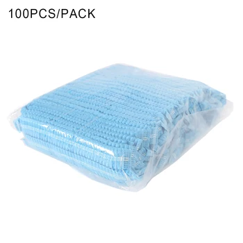 

100pcs Travel Disposable Shower Cap Spa Nurse Bouffant Dustproof Portable Stretch Hat Non Woven Fabric Hair Salon Oil Proof