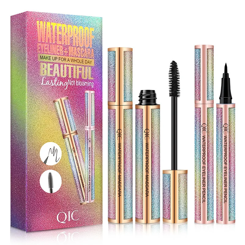 

Net red makeup QIC starry sky mascara set eyeliner waterproof not dizzy lasting not to take off makeup factory stock