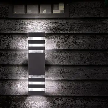 

E27 Socket High Quality Waterproof Upper And Lower Aluminum Square LED Wall Lamp Installation Outdoor Double Head Wall Lamp