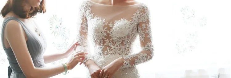 Vestido De Noiva Новое сексуальное прозрачное с длинным рукавом Аппликации кружевные со стразами русалка винтажное свадебное платье свадебные платья