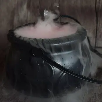 

Halloween Candy Pot For House Bar Party 12 LED Light Machine Toy Mist Decoration Smoke Witch Novelty Cauldron Q7R6