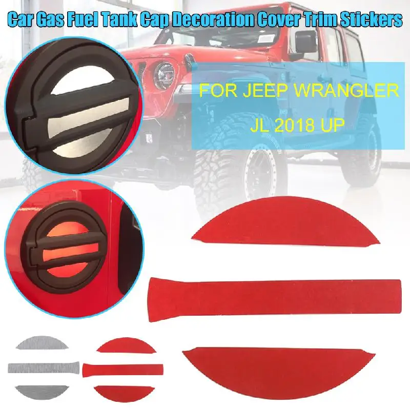

Car Gas Fuel Tank Cap Decoration Cover Trim Stickers for Jeep Wrangler JL 2018 Up Exterior Accessories Car Styling
