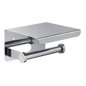 

Stainless Steel Toilet Paper Holder Wall Mount Bathroom Roll Paper Holder Durable Storage Rack Bathroom Accessories Wholesale