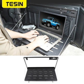 

TESIN Rear Racks for Jeep Wrangler JL 2018 Metal Car Tailgate Trunk Door Shelf Storage Rack for Jeep JL Wrangler Accessories